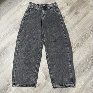 SONG Barrell Leg Jeans 5/27 Acid Wash Baggy Streetwear Boho Grunge 28x27.5